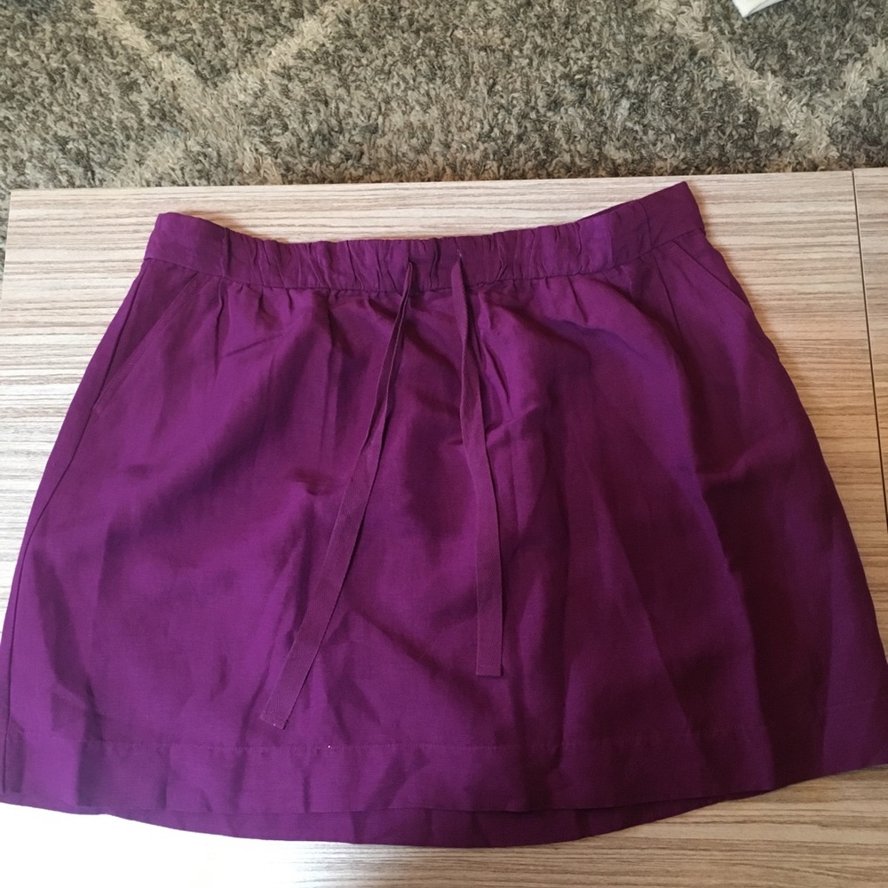 Ann Taylor LOFT Purple Linen Skirt Size 16